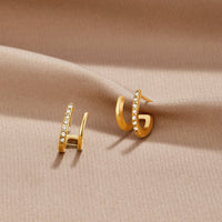 Klaue Gold & Kristall Ohrringe in 18K Gold