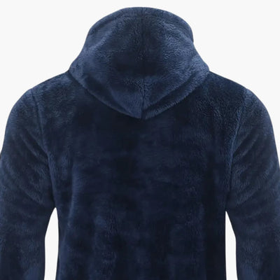 Herren Teddy jacke mit Reißverschluss und langen Ärmeln