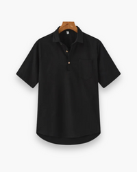 Herren Lässiges Polo Shirt | Bequemes Poloshirt in Schwarz