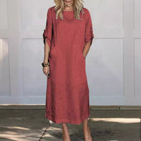 Liesbeth™ | Elegantes Kleid mit Taschen in Rot