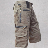 Herren Mehrere Taschen Kurze Hosen in Braun