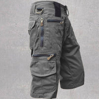 Herren Mehrere Taschen Kurze Hosen in Grau