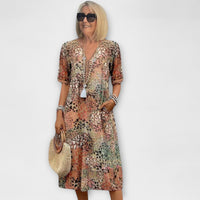 Maja - Blumenkleid in Beige