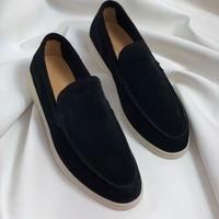 Philip - Vintage Herren Leder Loafers in Schwarz