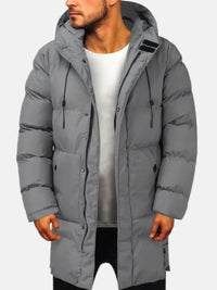 Herren Winterjacke Parka Warm | Outdoor Schlank in Grau