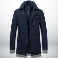 Felix | Herren Eleganter Smart-Casual Mantel in Dunkelblau