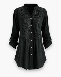 Damen Elegante Lange Bluse | Blusen in Schwarz