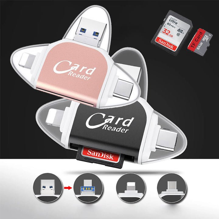 4-in-1 SD & TF Kartenleser - FlexPort