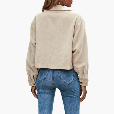 Button Closure Übergangsjacke für Damen