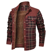 Herren Winterjacke Warm Gefüttert | Komfortabel in Rot 1