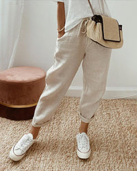 Agatha | Casual & Elegante Hose in Beige