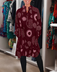 Sharonda - Elegantes Kleid mit entspanntem Schnitt in Rot