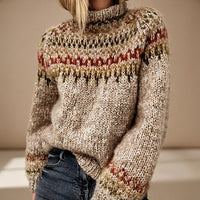 Oona - Warmer Rollkragenpulli in Beige