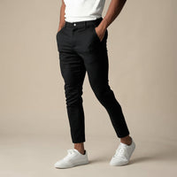 Benyamin - Komfortable Slim-Fit Hose in Schwarz