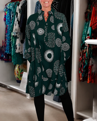 Sharonda - Elegantes Kleid mit entspanntem Schnitt in Grün