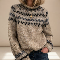 Oona - Warmer Rollkragenpulli in Khaki