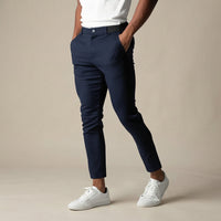 Benyamin - Komfortable Slim-Fit Hose in Marineblau