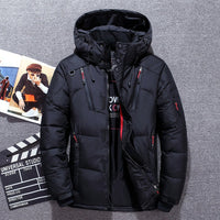 Herren Winterjacke | Steppjacke Mit Kapuze Und Taschen in Schwarz