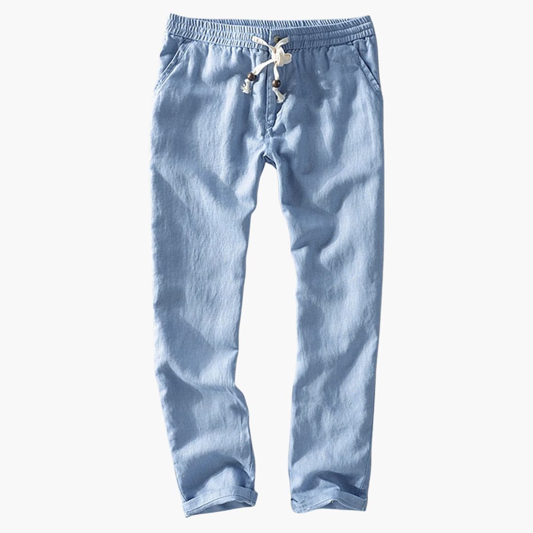 Herren Sommerhose mit elastischem Bund und Kordelzug