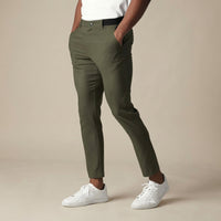 Benyamin - Komfortable Slim-Fit Hose in Grün