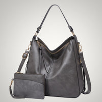 Allison | Damen Schicker Vielseitiger Leder Tasche in Grau 1