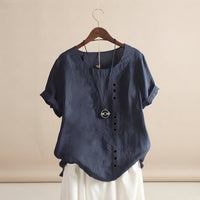 Jayla - Stilvolle Leichte Bluse in Marineblau