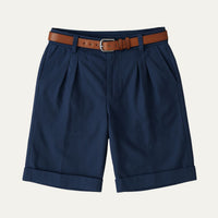 Oliver | Aufgeschlagener Saum Knielang Chinoshorts in Blau