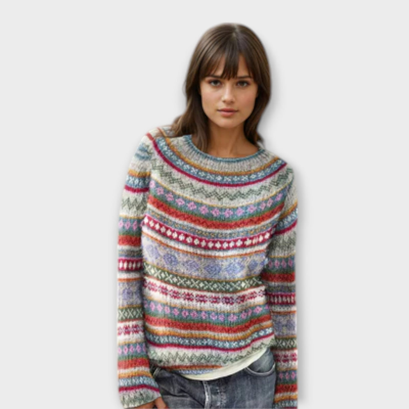 Danne™ | Regenbogen gestreifter Pullover