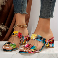 Ofelia - Stilvolle Damen-Sandalen mit Glitzerdetails in mehrfarbig