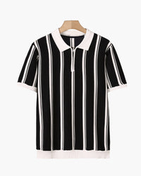 George | Kontrastkragen Weiter Kragen Poloshirt in Schwarz