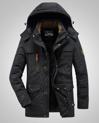 Luis | Herren Winter Parka Jacke in Schwarz