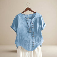 Jayla - Stilvolle Leichte Bluse in Blau