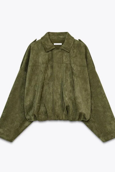 LUMIÈRE | FAUX SUÈDE BOMBERJACKE