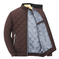 Fleecejacke Herren | Stehkragen Mit Reißverschluss in Braun