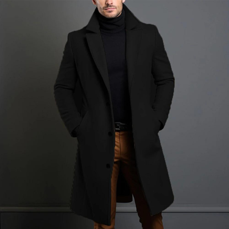 Herren Wintermantel | Slim Fit Langer Mantel