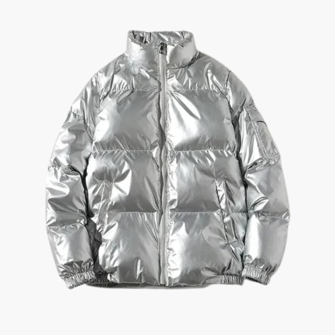 Metallic Winter Pufferjacke für Herren