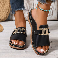 Adele | Orthopädische Keilabsatzsandalen™ in Schwarz (Fast ausverkauft!)