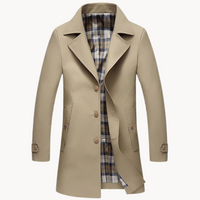 Herman - strapazierfähiger winddichter herren-trenchcoat mit design in Khaki