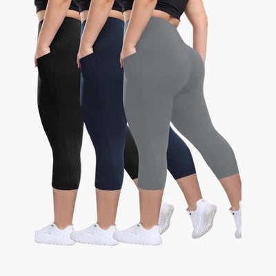 Capri-Leggings Set - Für Damen mit hoher Taille Sport