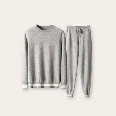 Hellgrau Kaschmir Merinowolle Set – Romano