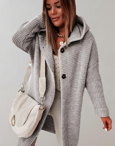 Erika - Lange Strickjacke Mantel Damen