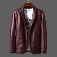 Davids™ Lederjacke in Rot