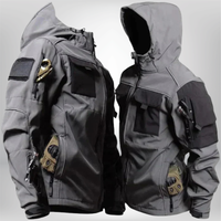 Winterjacke Herren Winddicht | Taktische Outdoorjacke in Grau