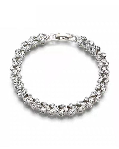 Katherine - funkelndes Tennisarmband mit Herz-Zirkonia-Steinen | glamouröse Armbänder Frauen