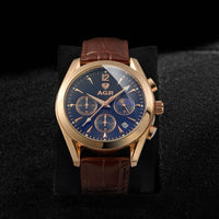 Zeitlose Luxus-Armbanduhr in Gold Blau