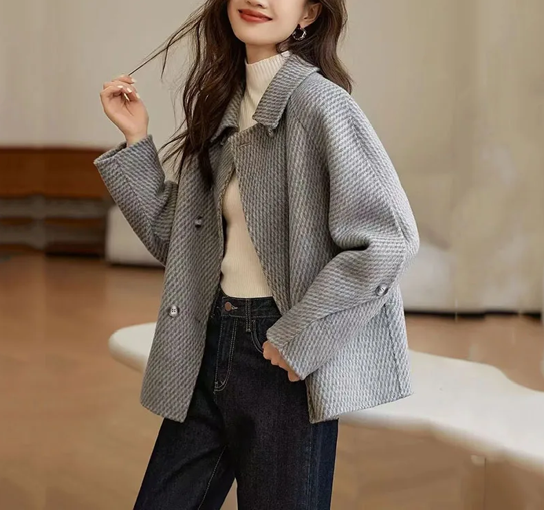 Damen Jacke mit langem Ärmel und Reverskragen