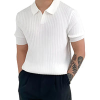 Lenzo | Herren Sommer Polo Hemd | Kurzarm in Weiß