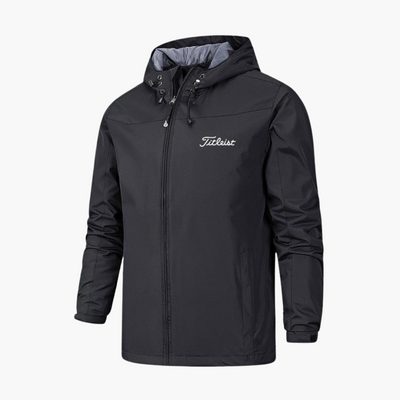 Herren Regenjacke mit Kapuze und Reißverschluss