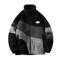 Herren Klassische Fleecejacke | Stehkragen in Schwarz