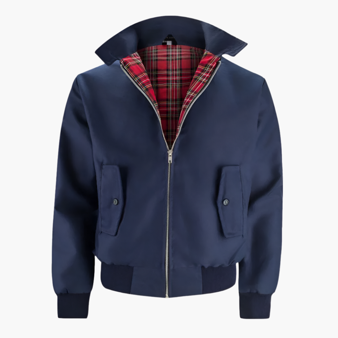 Herren Harrington Bomberjacke mit Tartan Futter